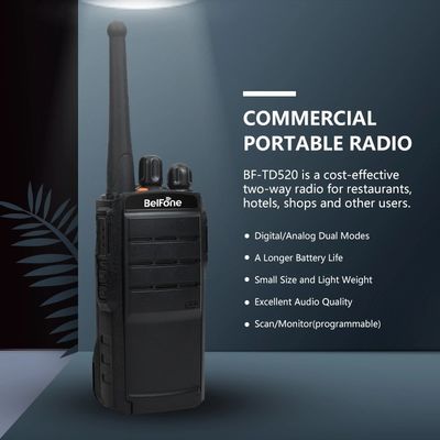 7.4V Digital UHF VHF Dmr Radio portátil inalámbrico de largo alcance Walkie Talkie