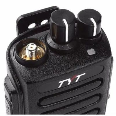 2200mAh Walkie-Talkie portátil digital negro MD-680 para el tipo de frecuencia VHF UHF directo