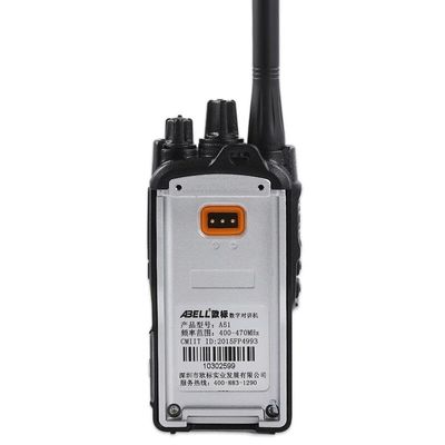 Rango de habla de 0 a 8 km IPX5 Nivel de resistencia al agua Abell A51 Tdma Rato de tiempo doble Walkie Talkie