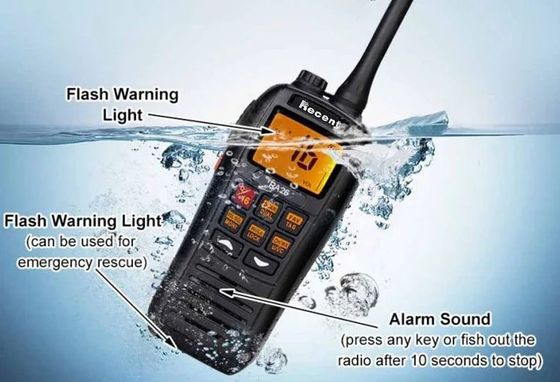 Reciente RS-37m IP67 impermeable 5W VHF 2 Way Radio Walkie Talkie Marino de largo alcance