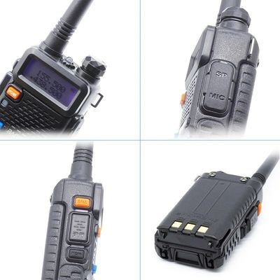 206g Baofeng UV5r de doble frecuencia VHF UHF Walkie-Talkie profesional para equipos de seguridad