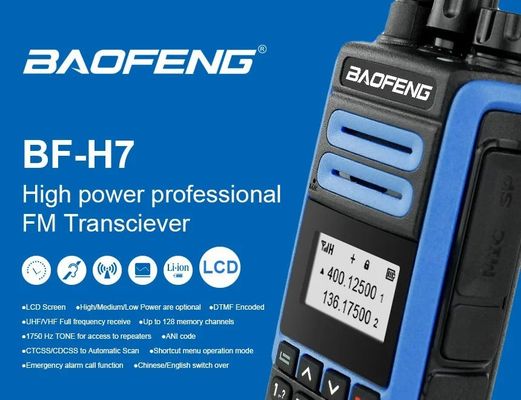 130g Baofeng BF-H7 Radio de dos vías portátil de doble frecuencia en color