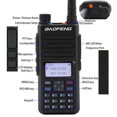 Walkie Talkie Productos de Baofeng Digital Dr-1801UV Radio portátil de dos vías Radio de doble banda
