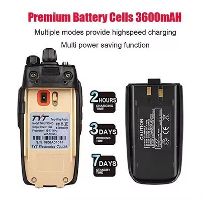 TH-UV8000e Ham Walkie Talkie con distancia de 10 Km y rango de frecuencia VHF 136-174
