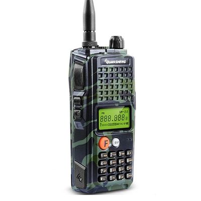Walkie Talkie negro con capacidad de batería de 4000mAh y escaneo de múltiples frecuencias
