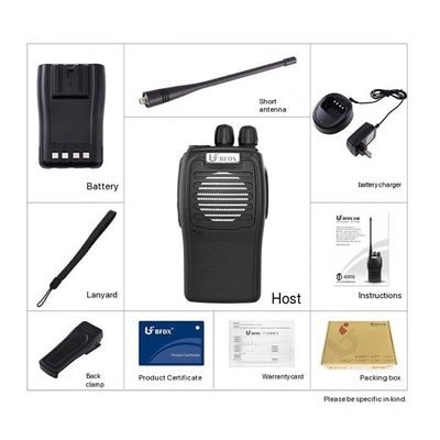 7.4V Voltado de funcionamiento Beifeng Bf620s Walkie Talkie 128 canales de almacenamiento para profesionales