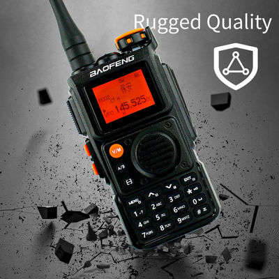 Walkie Talkie de carga tipo C de banda completa UV-K6 de largo alcance con batería estándar de 1400 MAH