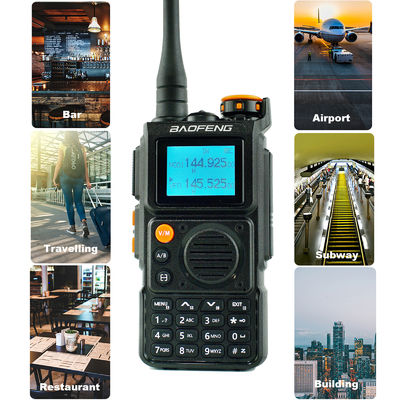 Walkie Talkie de carga tipo C de banda completa UV-K6 de largo alcance con batería estándar de 1400 MAH