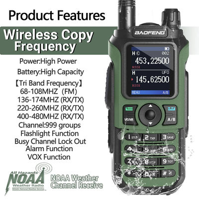 Long Range UV-21 Pro V2 Dual Band Walkie Talkie con batería de alta capacidad de 2600 MAH