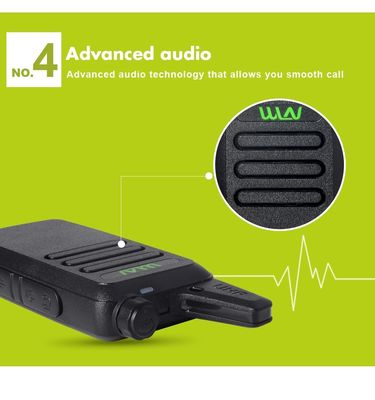 WLN KD-C1 2W/0.5W UHF Mini Walkie Talkie Transceptor portátil 400-480MHZ Blanco en necesidad