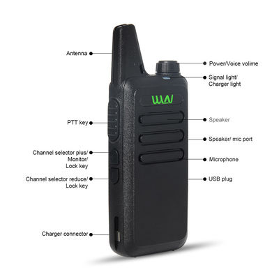 WLN KD-C1 2W/0.5W UHF Mini Walkie Talkie Transceptor portátil 400-480MHZ Blanco en necesidad