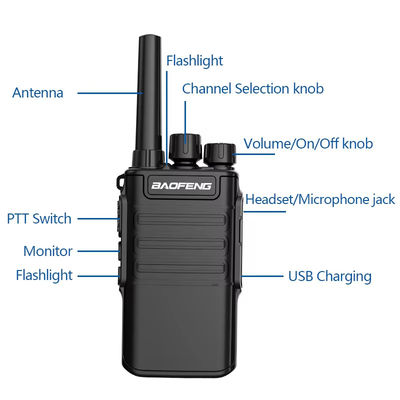 Baofeng BF-V8A Uhf Walkie Talkie portátil de largo alcance intercomunicador inalámbrico Bf-v8 de banda doble
