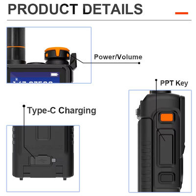 Baofeng K5 más 10W Radio VHF UHF de banda doble El walkie-talkie para al aire libre larga distancia