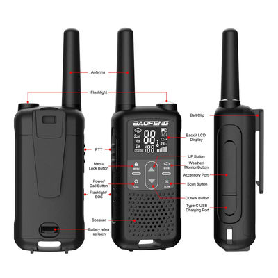 XIR P3688 DP1400 CP200D DEP450 Radio digital de dos vías radio Walkie Talkie 103mm*55mm*31mm Negro