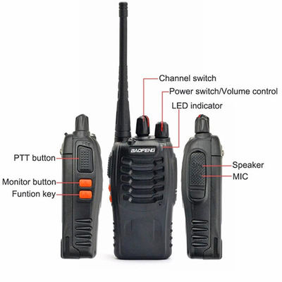 BF888S Radio bidireccional 5W Potencia de salida 400-470MHZ Frecuencia y estilo de terminal portátil