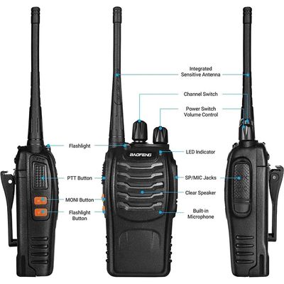 BF Baofeng 888 Batería de litio Walkie-Talkie bidireccional para niños Bluetooth Walkie-Talkie