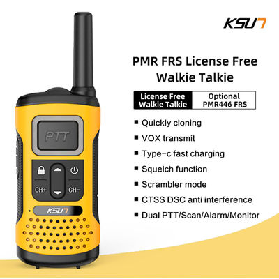 Radio portátil UHF KSUN GZ32 PMR FRS Licencia de dos vías gratuitas con función de decodificación de clones