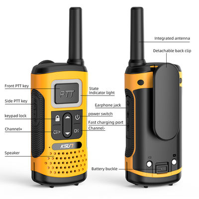 Radio portátil UHF KSUN GZ32 PMR FRS Licencia de dos vías gratuitas con función de decodificación de clones