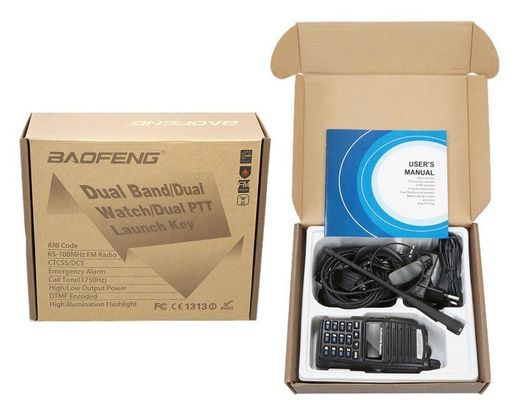 220g Negro UV82 8W BAOFENG Dual Band 2 Way Walkie Talkie UV-82 y Radio más vendida