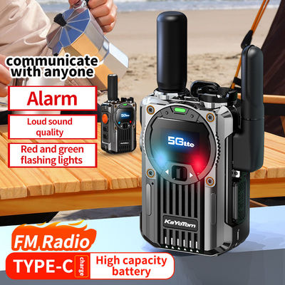 4G POC Walkie Talkie de aleación de zinc con función de radio FM y soporte exclusivo de PTT