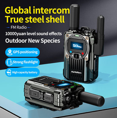 4G POC Walkie Talkie de aleación de zinc con función de radio FM y soporte exclusivo de PTT