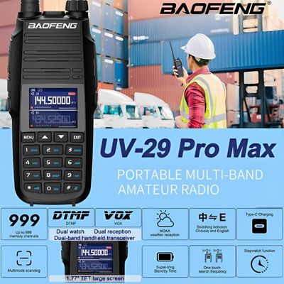 Talkie Walkie de largo alcance Baofeng UV-29L Talkie-Walkie 10W Transceptor de radio de jamón USB-C