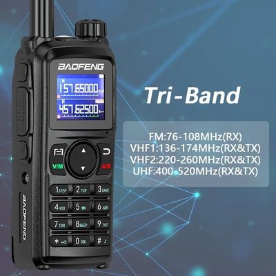 Baofeng UV-28L 10W Tri-Band Intercom USB-C Cargando Radio CB portátil