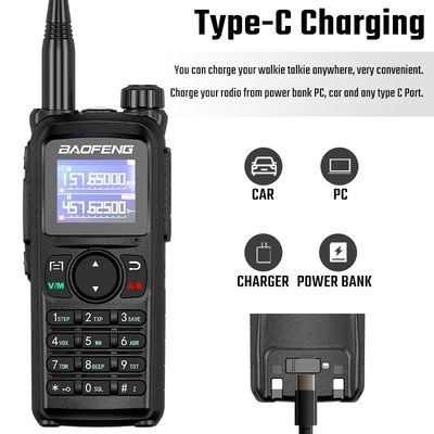 Baofeng UV-28L 10W Tri-Band Intercom USB-C Cargando Radio CB portátil