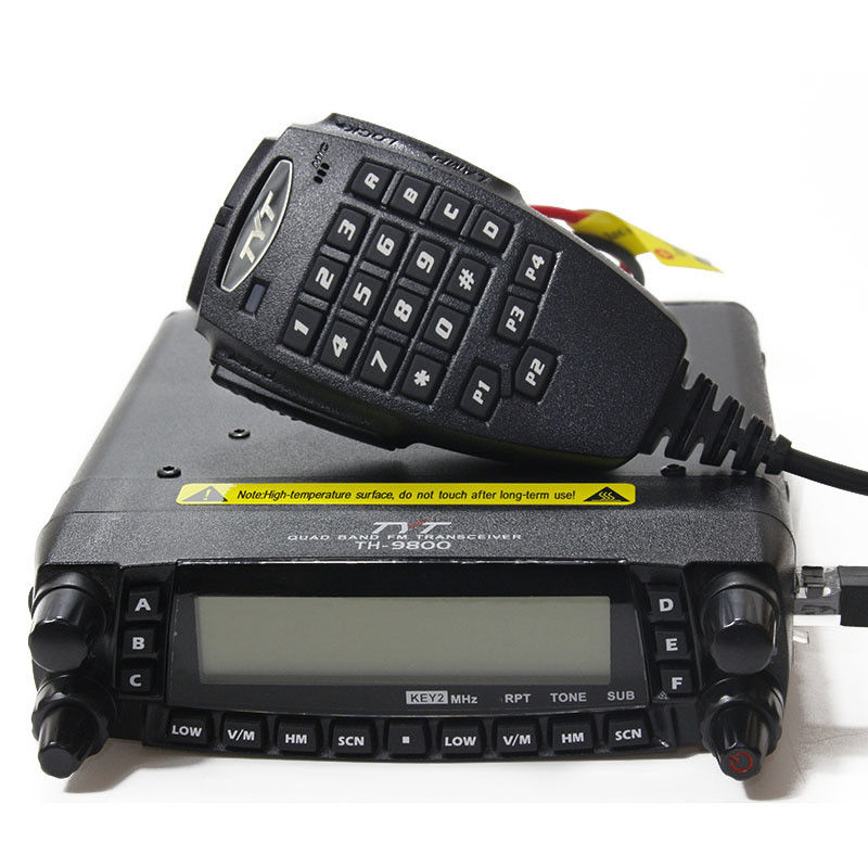 TYT TH-9800 Plus Cuad Band 50W Estación de radio móvil para automóviles Walkie Talkie para comunicación