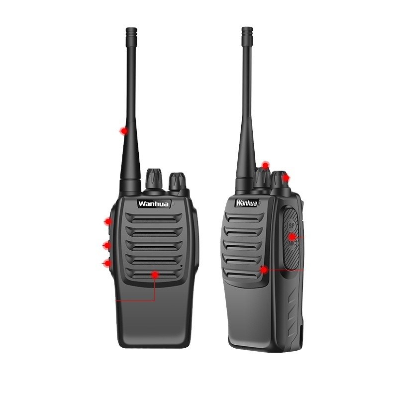 Hotel Wanhua WH27E Walkie Talkie Personalizable 170 * 60 * 35MM Profesional UHF de largo alcance