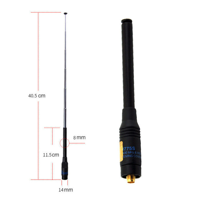 Rango de frecuencia 144-146/430-440MHz RH775 Walkie-Talkie con NFC y antenas largas