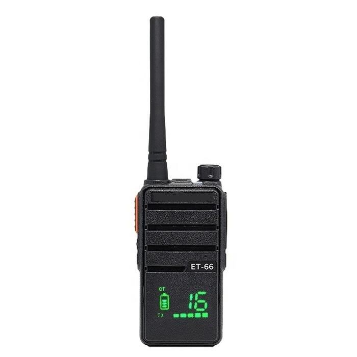 Mini Walkie Talkie de escaneo de dos canales ET-66 para comunicación a larga distancia