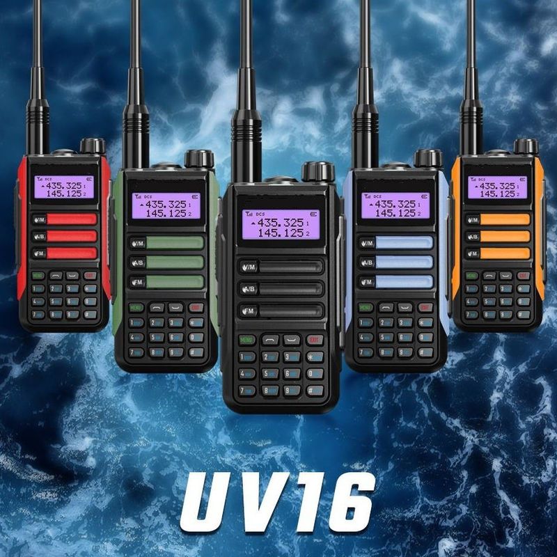 Radio Walkie Talkie TYPE-C portátil Recargador de largo alcance UV16 Transceptor a prueba de agua