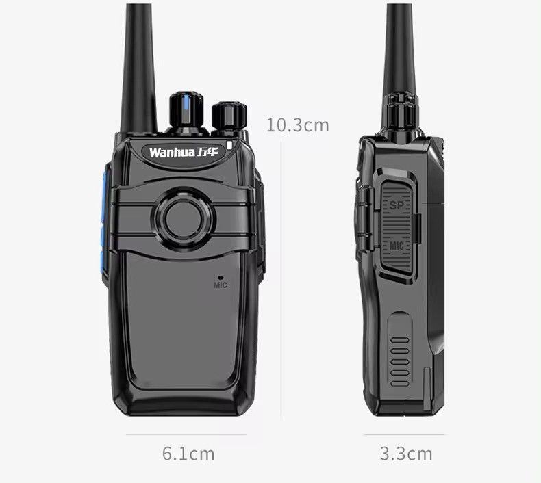 Sistema de intercomunicación Walkie Talkie portátil para mostrador bancario 103*61*33MM 16 canales de almacenamiento