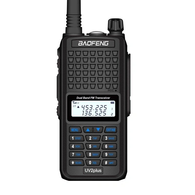 130 x 58 x 35 mm Negro Baofeng Bf-UV2plus IP68 Lámpara de linterna LED UV Dual Band Walkie Talkie