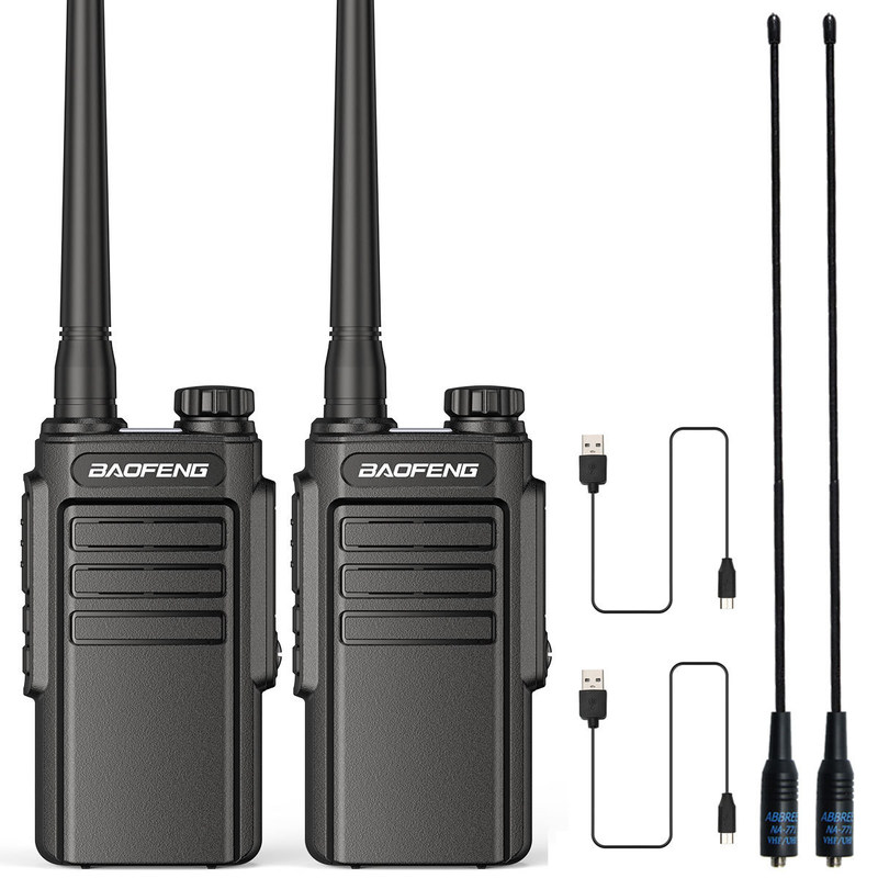 UHF 400-470MHz Walkie Talkie portátil Tipo C Carga de actualización de radio BF-888S para exteriores