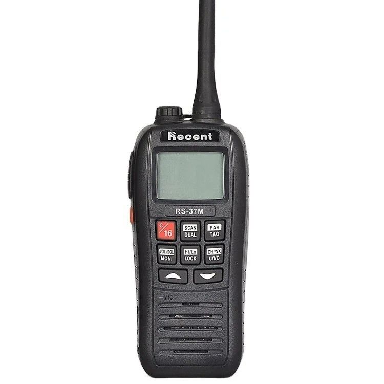 Reciente RS-37m IP67 impermeable 5W VHF 2 Way Radio Walkie Talkie Marino de largo alcance