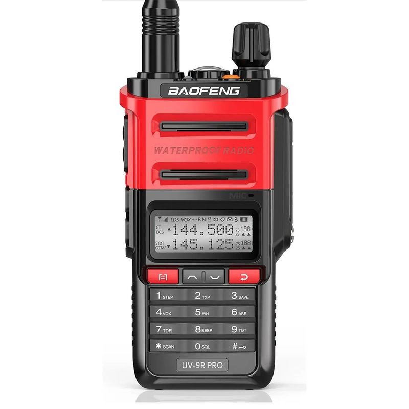128 canales Baofeng UV-9r PRO IP68 Walkie Talkie para la comunicación a larga distancia en 2024