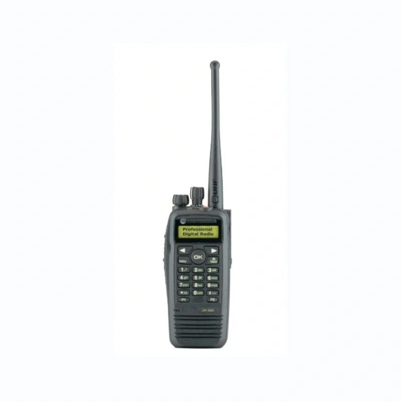 Radio digital portátil UHF/VHF Walkie-Talkie con voltaje de funcionamiento de 7,4 V en negro