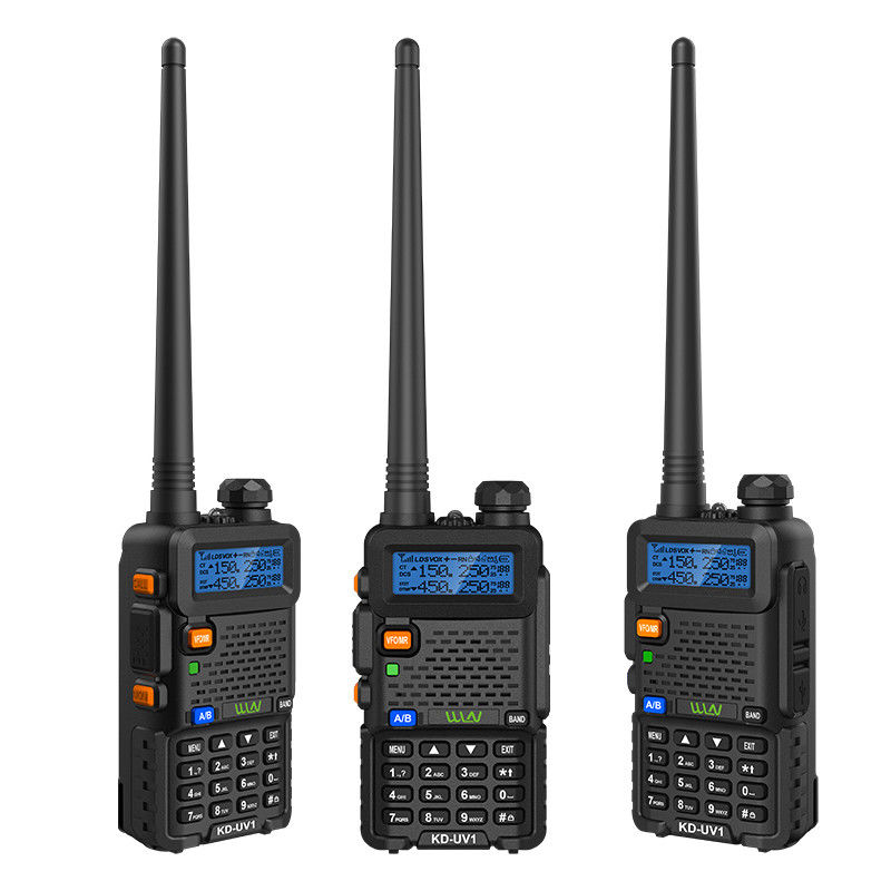 283.4g Walkie Talkie de largo alcance KD-UV1 de dos bandas UHF400-470MHz VHF136-174MHz Molde privado
